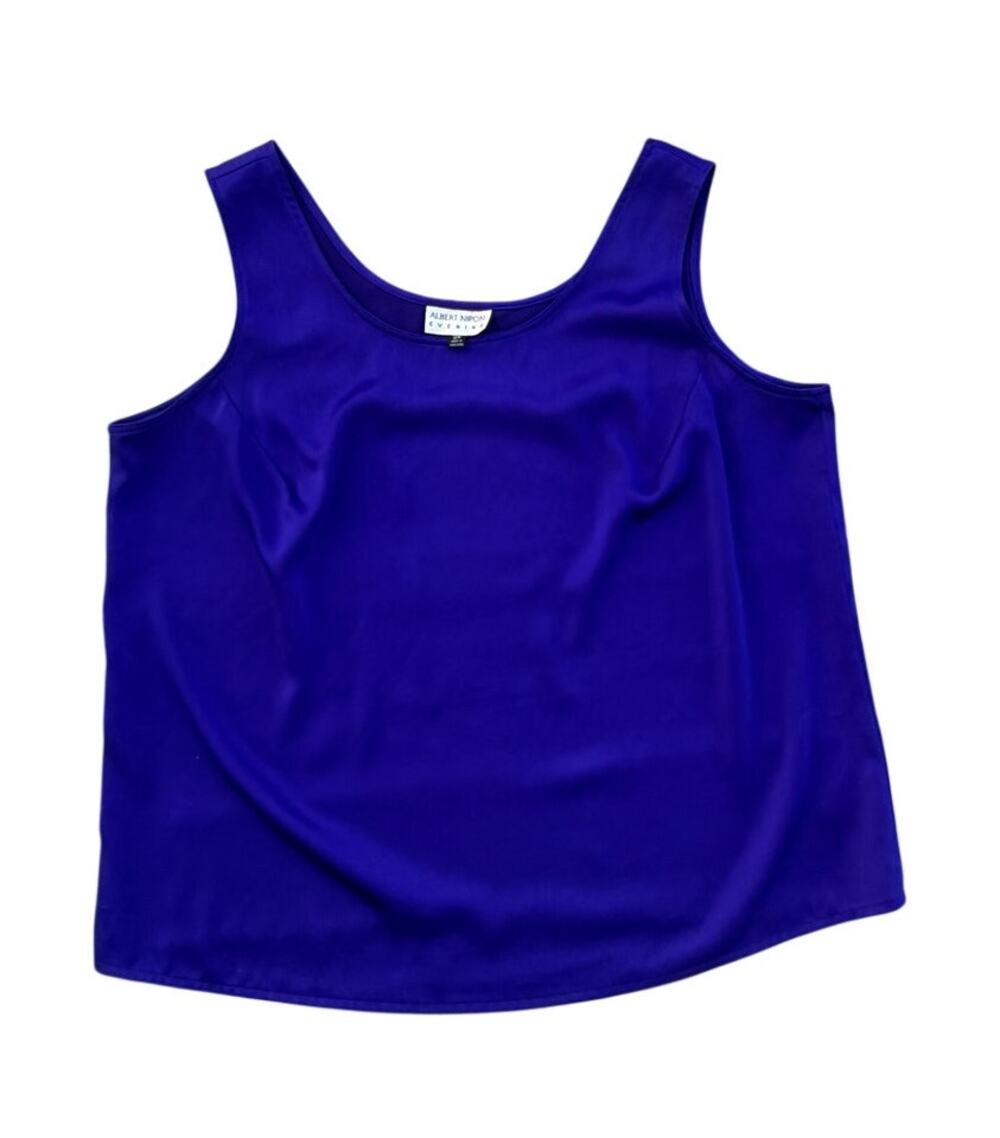 Albert Nipon Evening Tank/Shell - Royal Blue - Size 16W